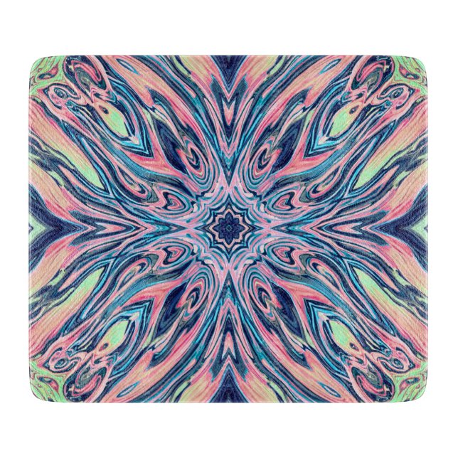 ocean coral agate pattern cutting board (Front)
