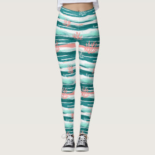 Ocean Coral Reef Pattern Leggings