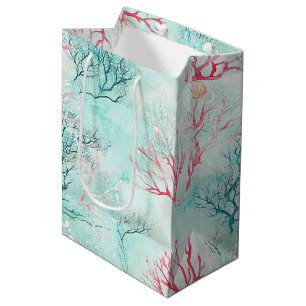 Ocean Coral Reef Pattern Medium Gift Bag