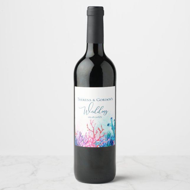 Ocean Coral Wine Label (Front)