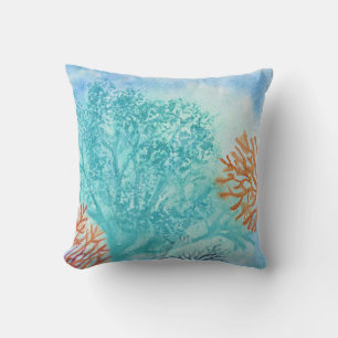 Ocean Corals Outdoor Pillow