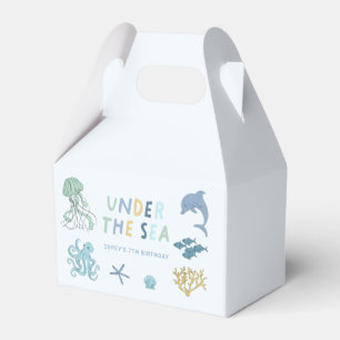 Ocean Creature Blue Birthday Party Favor Box