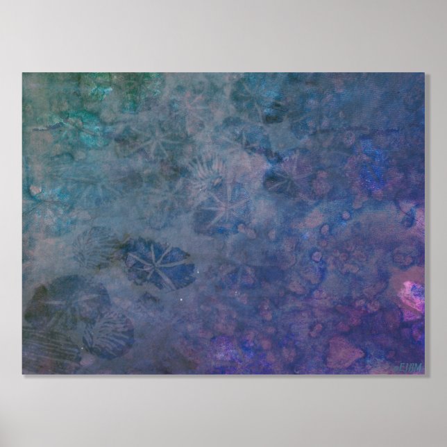 Ocean Creatures II Silver Foil Print (Front)