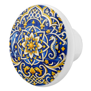 Ocean Crest Azulejo Ceramic Pull