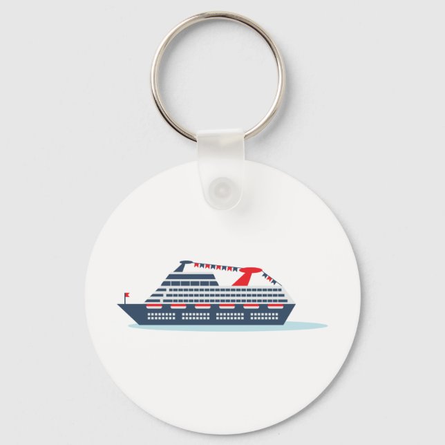 Ocean Cruise Ship Keychain (Front)