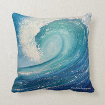 Ocean Curling Wave Pillow