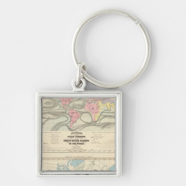 Ocean Currents and the Great River Basins Keychain (Front)
