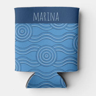 Ocean Customizable Name Australian Dreamtime Can Cooler