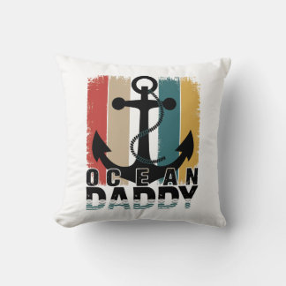 Ocean Daddy | Nautical Decorative Pillow for Beach