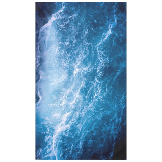Ocean - Dark Blue Waves Tablecloth (Front)