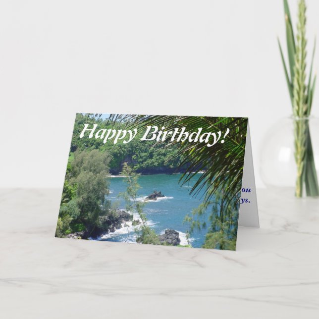 Océan de carte de voeux de joyeux anniversaire (Devant)