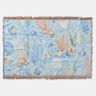 Ocean Dreams Coastal Throw Blanket