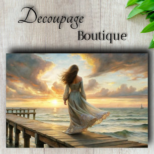 Ocean Dreams  Romantic Seascape @ Sunset Decoupage Tissue Paper