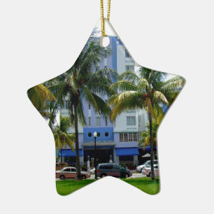 Ocean Drive Ceramic Ornament