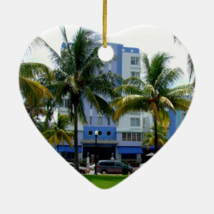 Ocean Drive Ceramic Ornament