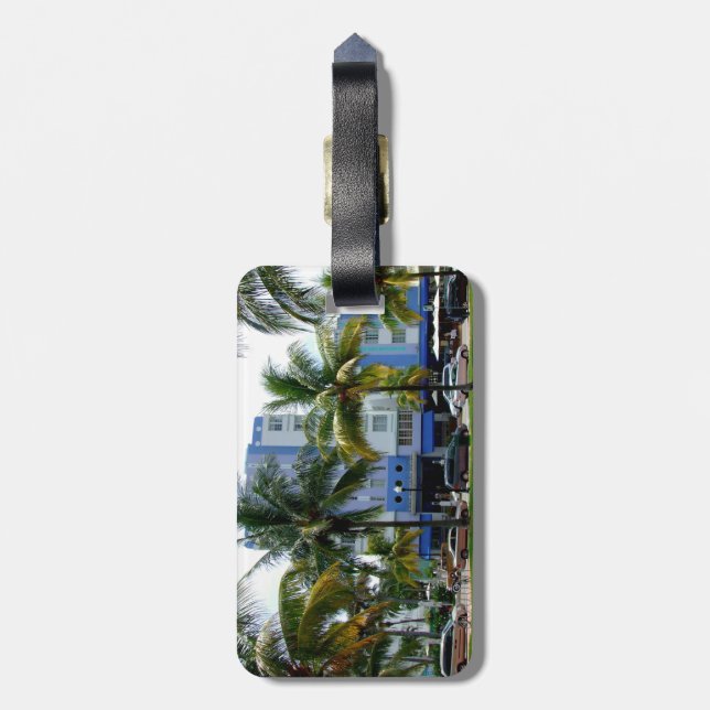 Ocean Drive Luggage Tag (Back Vertical)