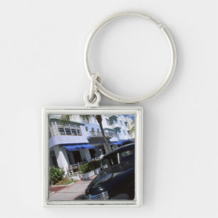 Ocean Drive, Miami Beach Florida Keychain