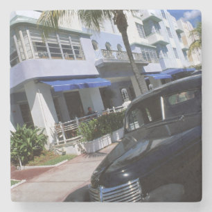 Ocean Drive, Miami Beach Florida Stone Coaster