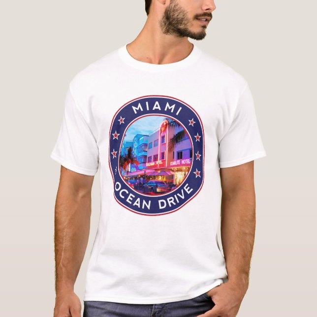 Ocean Drive, Miami, Florida T-Shirt (Front)