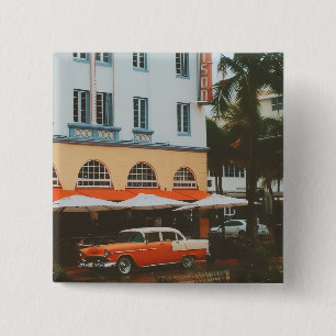 Ocean Drive, South Beach, Miami 2 Inch Square Button