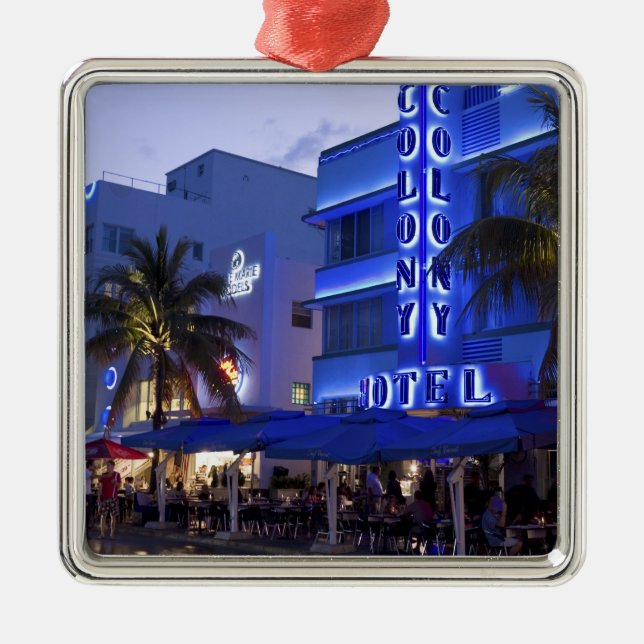 Ocean Drive, South Beach, Miami Beach, 2 Metal Ornament (Front)