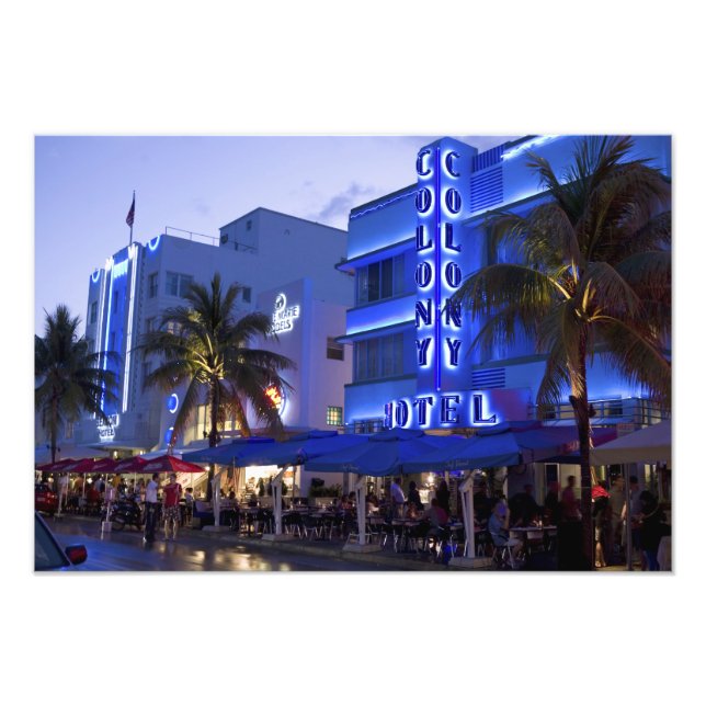 Ocean Drive, South Beach, Miami Beach, 2 Photo Print (Front)
