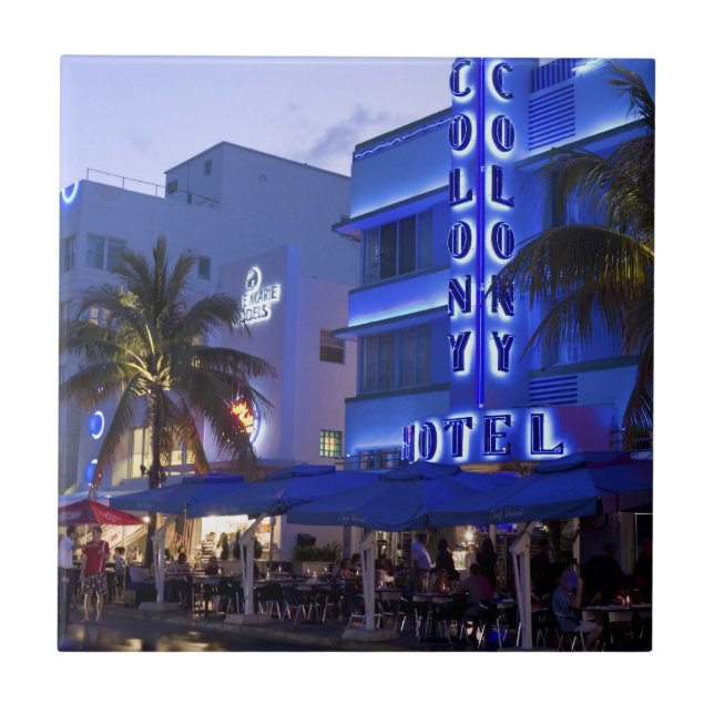 Ocean Drive, South Beach, Miami Beach 2 Tile (Front)