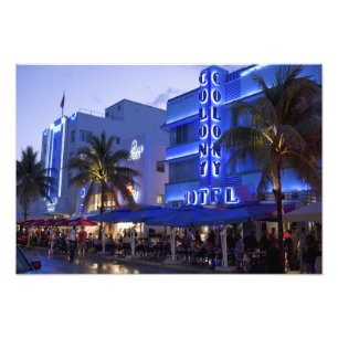 Ocean Drive, South Beach, Miami Beach, Photo Print