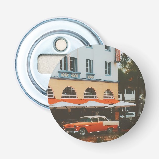 Ocean Drive, South Beach, Miami Bottle Opener (Front)