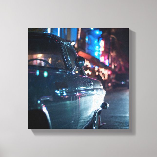 Ocean Drive vintage car Canvas Print (Front)