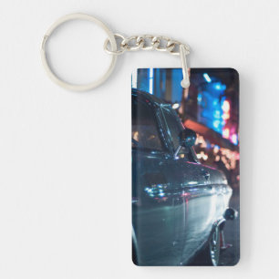 Ocean Drive vintage car Keychain