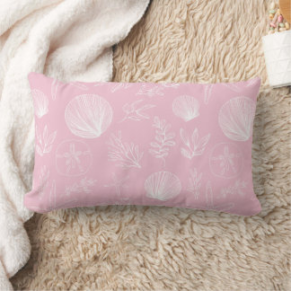 Ocean Elements Pink Throw Pillow