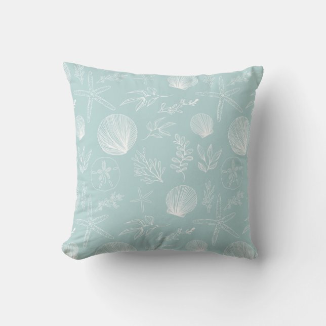 Ocean Elements Throw Pillow (Front)