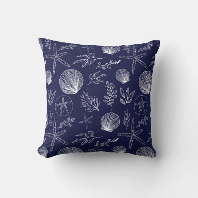 Ocean Elements Throw Pillow (Front)