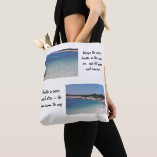 Ocean Escape - Motivational Beach Sac fourre-tout