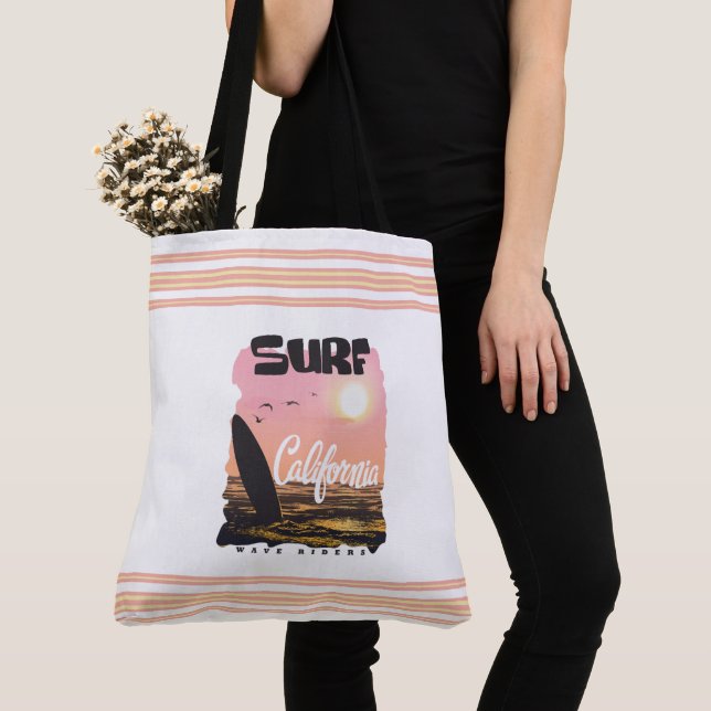 Ocean Escape: Sunset Serenity Tote Bag (Close Up)