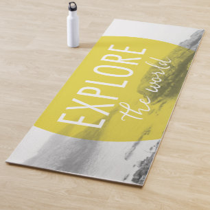 Ocean   Explore The World Quote Yoga Mat