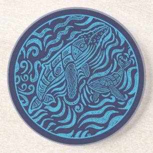 Ocean Family Humpback Whales Coaster