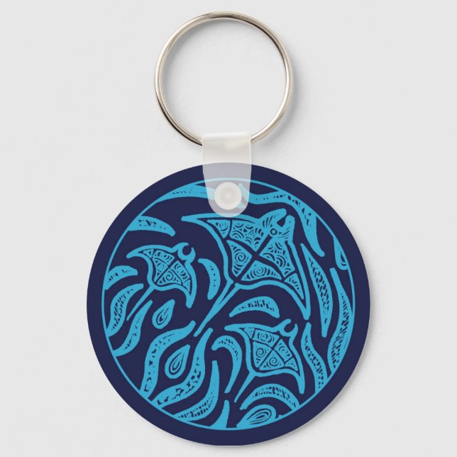 Ocean Family Manta Rays Keychain (Front)