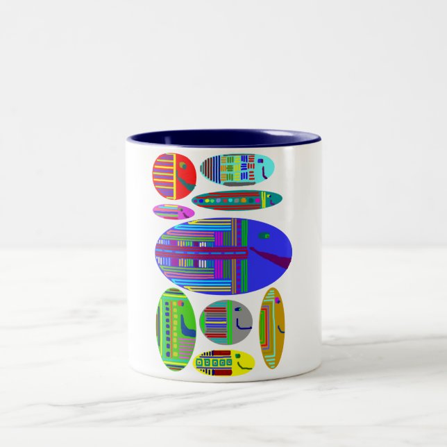 Ocean Fish Style Coffee Mug (Center)