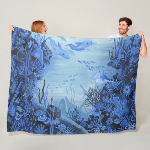 Ocean Floor Fleece Blanket