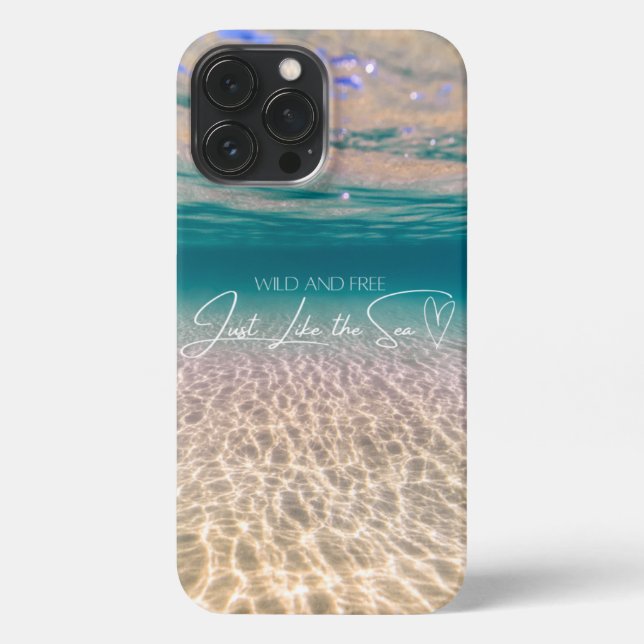 Ocean Floor Wild and Free Summer Beach iPhone Case (Back)