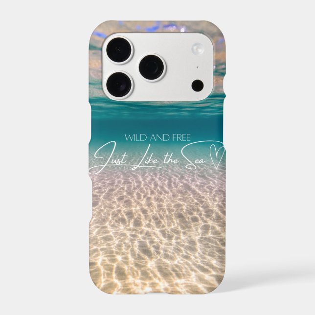 Ocean Floor Wild and Free Summer Beach iPhone Case (Back)