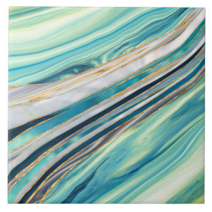 Ocean Flow abstract Tile