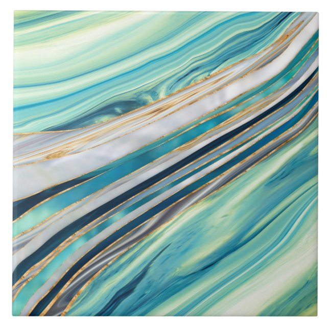 Ocean Flow abstract Tile (Front)