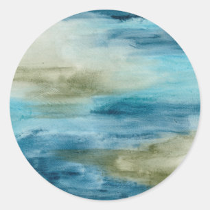 Ocean Flow II Classic Round Sticker