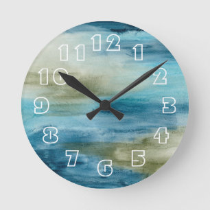 Ocean Flow II Round Clock