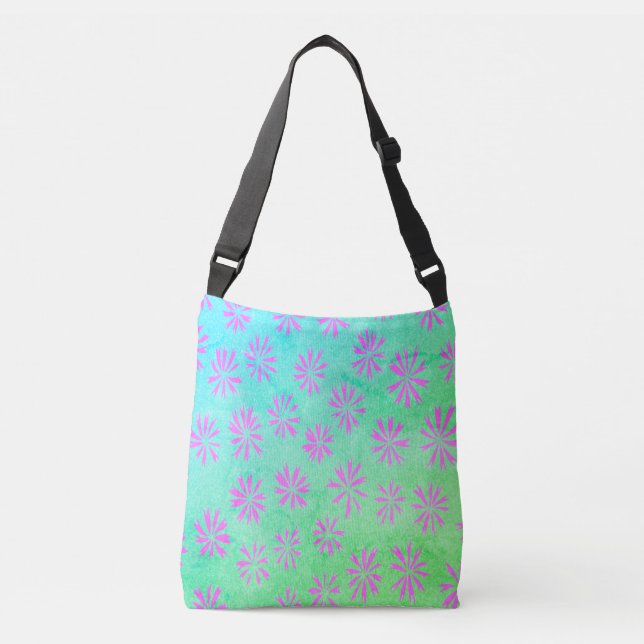 Ocean Flower Crossbody Bag (Front)