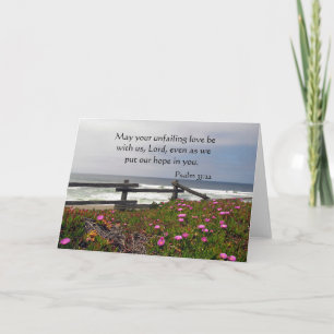Ocean Flowers Unfailing Love Blank Greeting Card