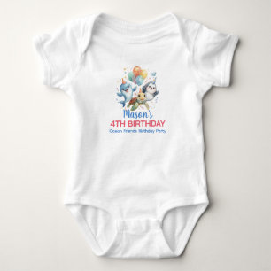 Ocean Friends Birthday Baby Bodysuit